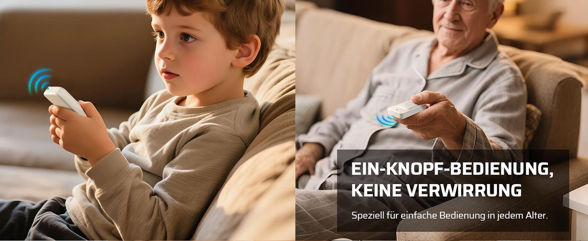 DEWENWILS Funksteckdosen mit Fernbedienung, 3680 W, Magnetische Ein-Tasten-Schalter, 30 m Reichweite,Weiß