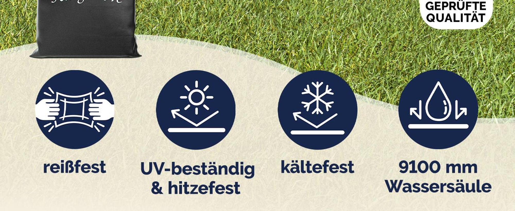 Kingsleeve® Sonneninsel Abdeckung Wasserdicht Winterfest Abdeckplane Gartenmöbel Schutzhülle Abdeckhaube Gartenliege Rund Daybed Ø190x90/50cm