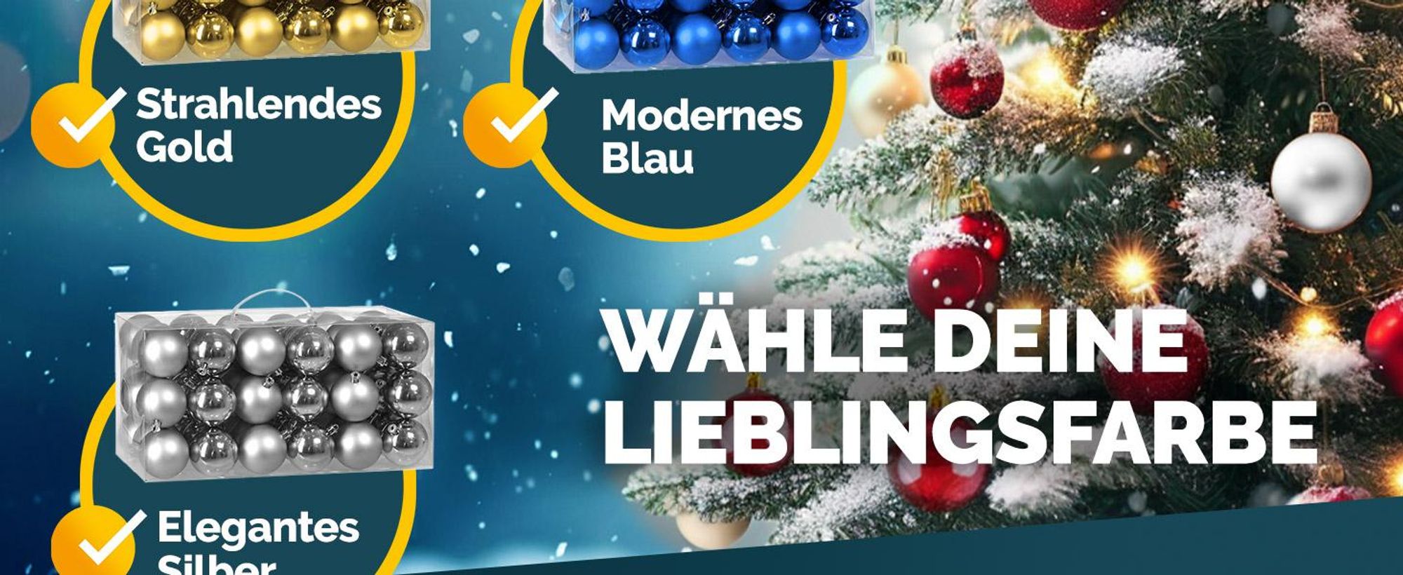 DEUBA Weihnachtskugeln 54er Set Ø 6 cm aus Kunststoff Braun