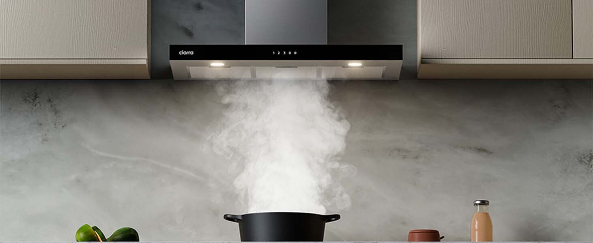 CIARRA A+++ 650 m³/h Dunstabzugshaube 90cm Wandhaube WIFI +APP & Touch Control Boost VMS9102