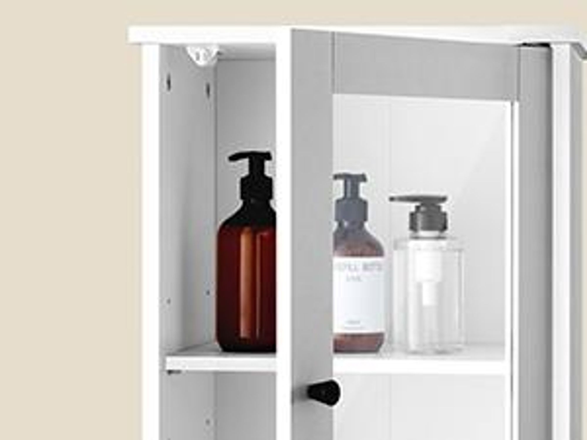 VASAGLE Badezimmerschrank, Badschrank, Hochschrank, Glastür, Badezimmermöbel