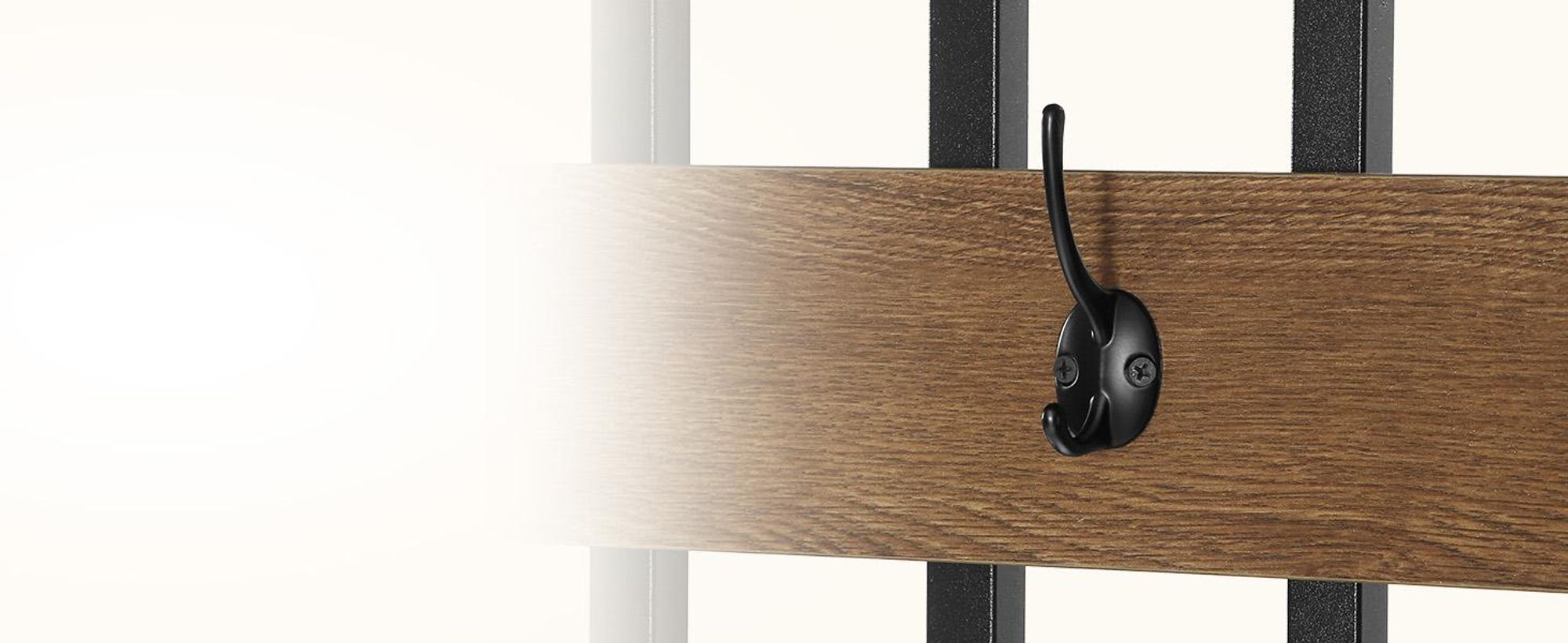 Tribesigns Raumteiler, Wand Raumteiler aus Holz mit Ablagen und Kleiderhaken, 180 cm hoch, moderne Trennwand für Zuhause und Büro, braun
