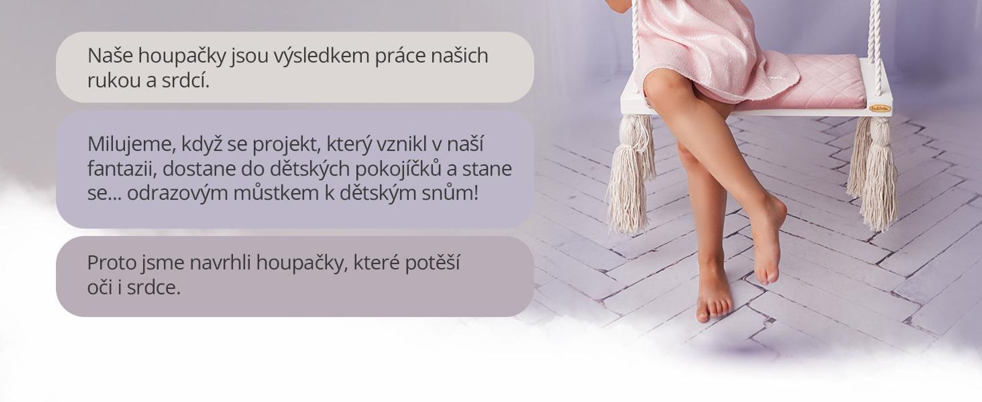 Create for you® - Dřevěná Houpačka Pro Děti, Bezpečná Domácí Houpačka, Velká Dětská Houpačka Do Interiéru, Sedátko Z Měkkého Materiálu, Výškově Nastavitelná - Růžová
