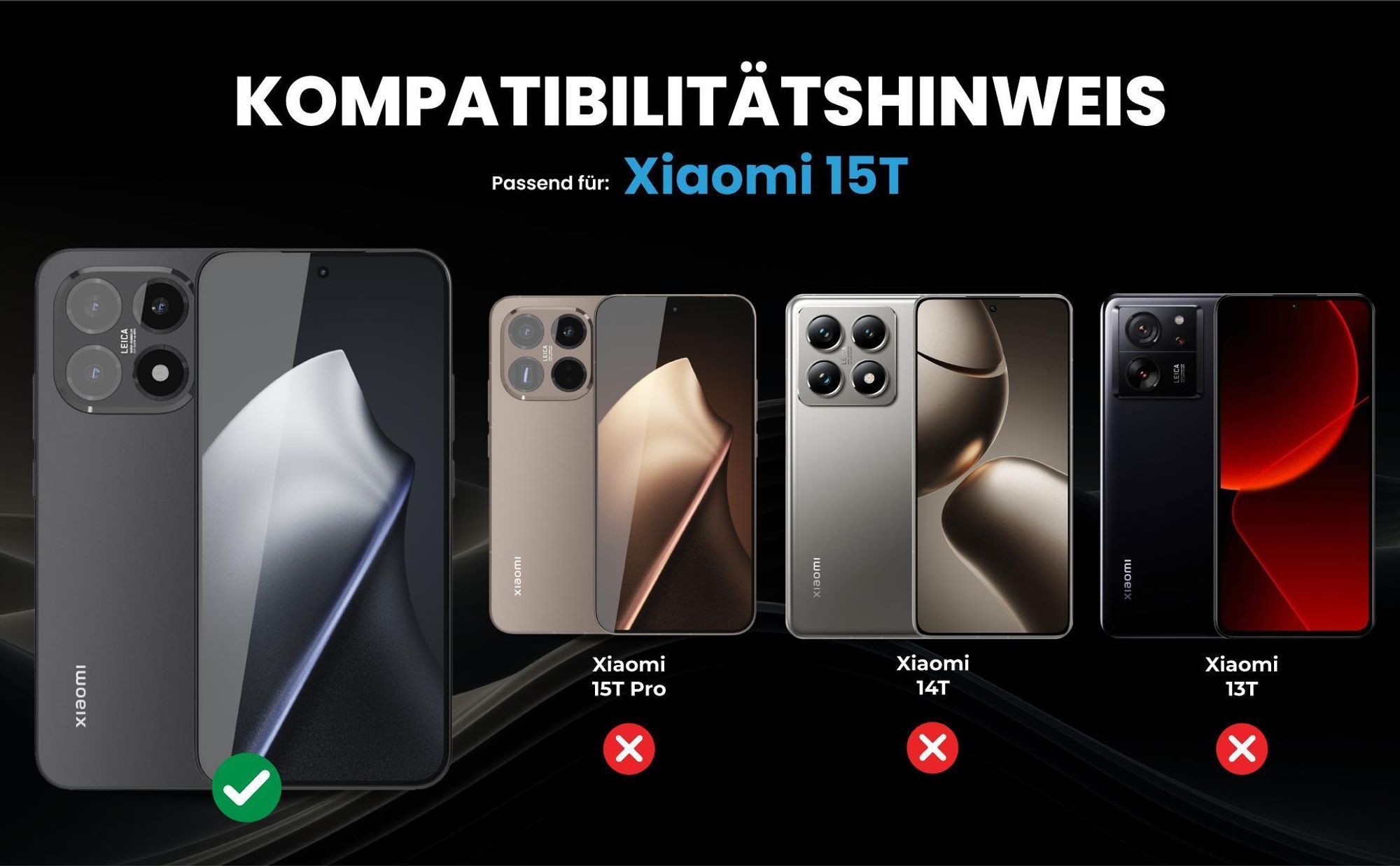 Kompatibilitätshinweise Hülle für Xiaomi 15T