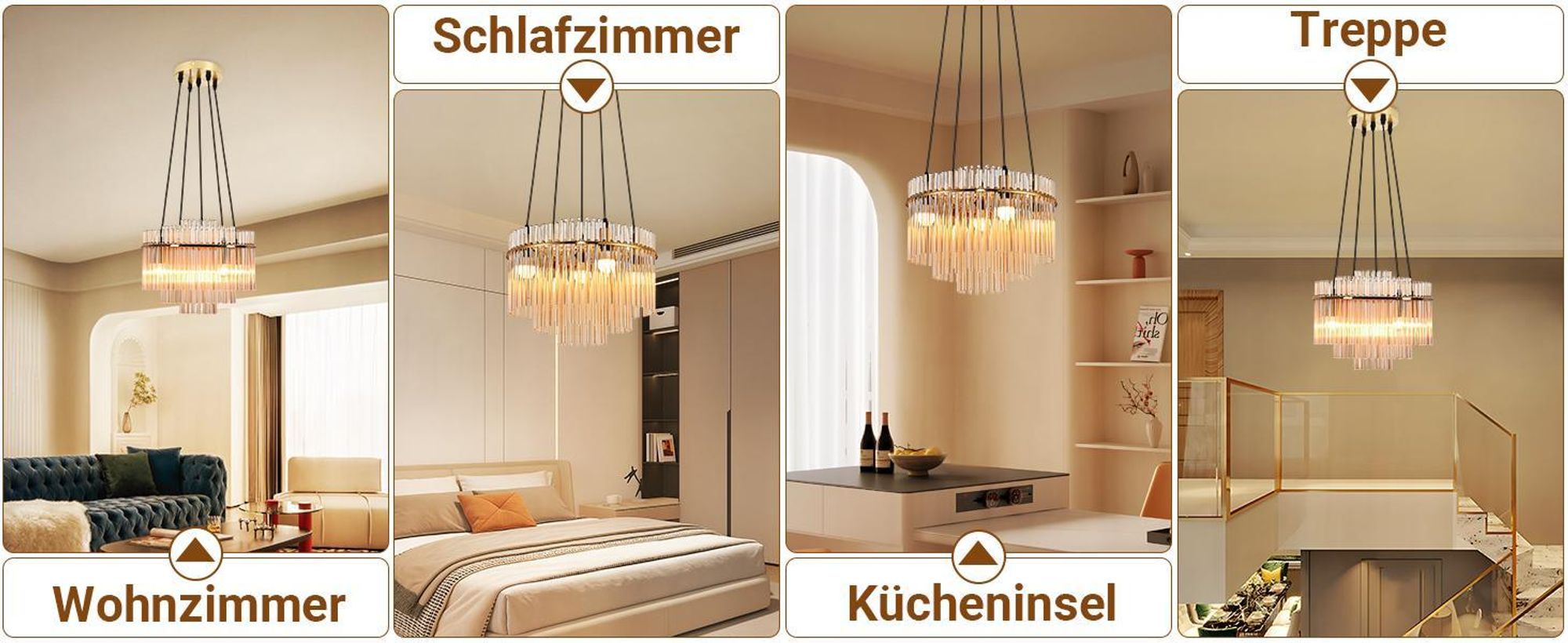 ZMH závěsná lampa jídelní stolní závěsná lampa 5 plamenů závěsná lampa E27 skleněné stínidlo Ø 40 cm jídelní lampa zlatá do jídelny kavárny baru kuchyně ložnice (bez žárovky)