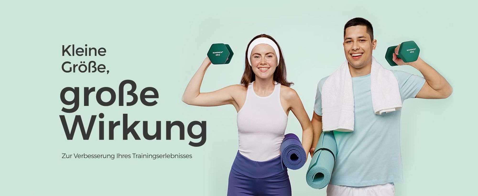 SONGMICS Hantel-Set Kurzhanteln, 2er Set, Krafttraining, zu Hause, Büro