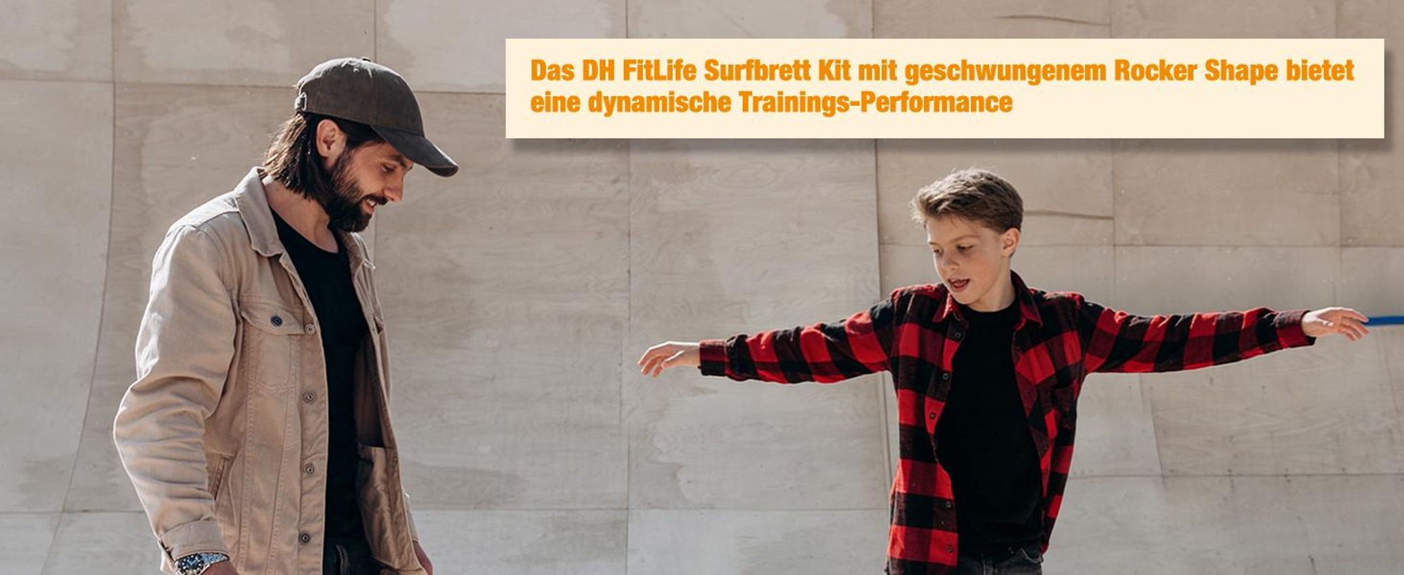 DH FitLife Surfing Balance Board aus Echtholz | Indoor Surfboard mit Rocker Shape | Wackelbrett für Kinder und Erwachsene | Spaß & Training Zuhause