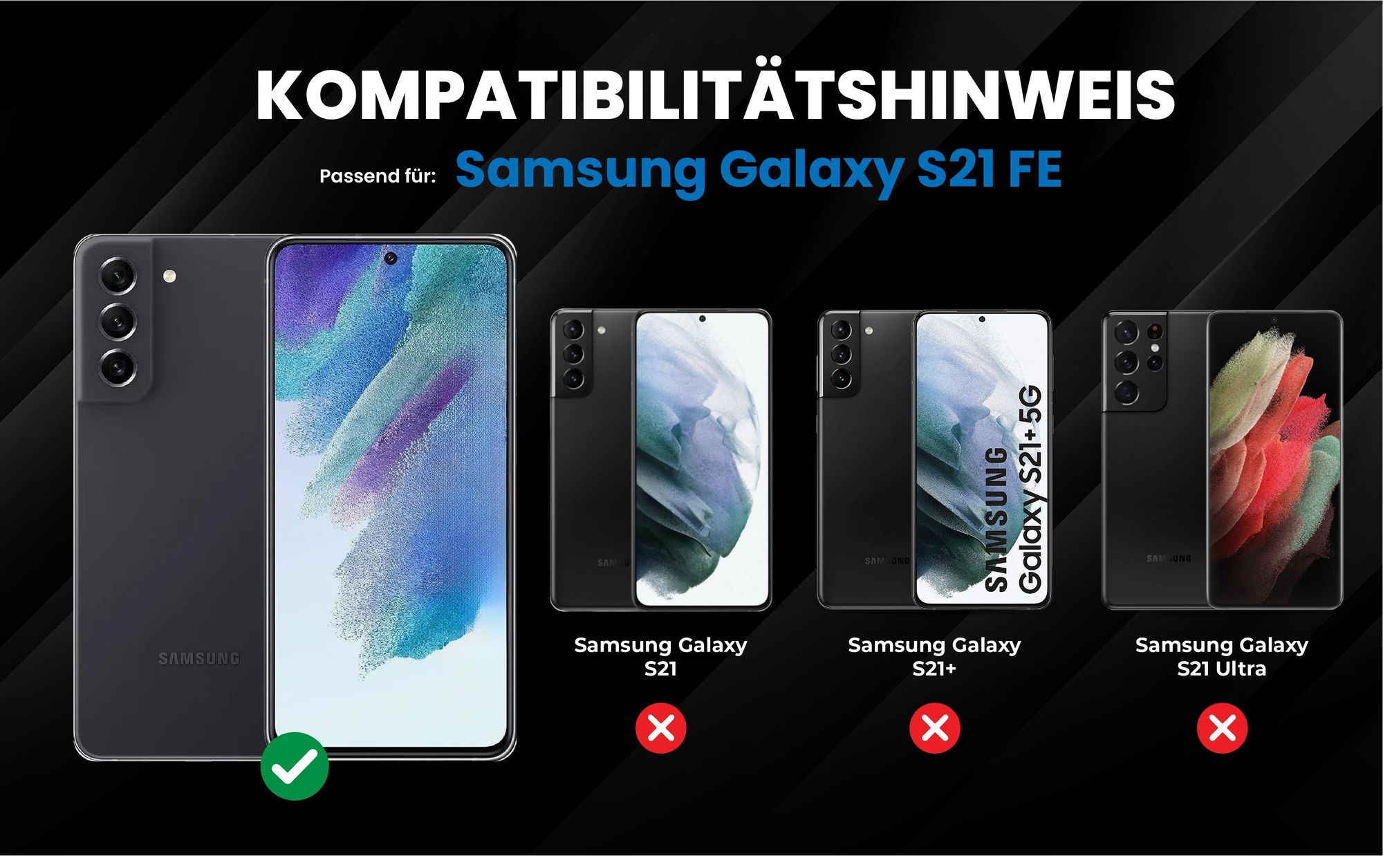 Kompatibilitätshinweise Hülle für Samsung Galaxy S21 FE