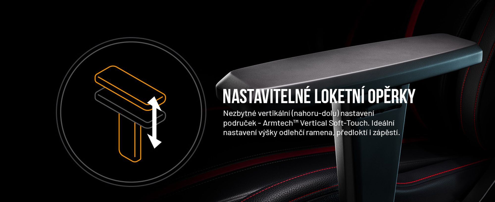 Herní židle Diablo X-One 2.0 Kancelářská židle Nastavitelné područky Ergonomický design Krční/bederní polštář, Barva: Černá-Červená, Velikost: King