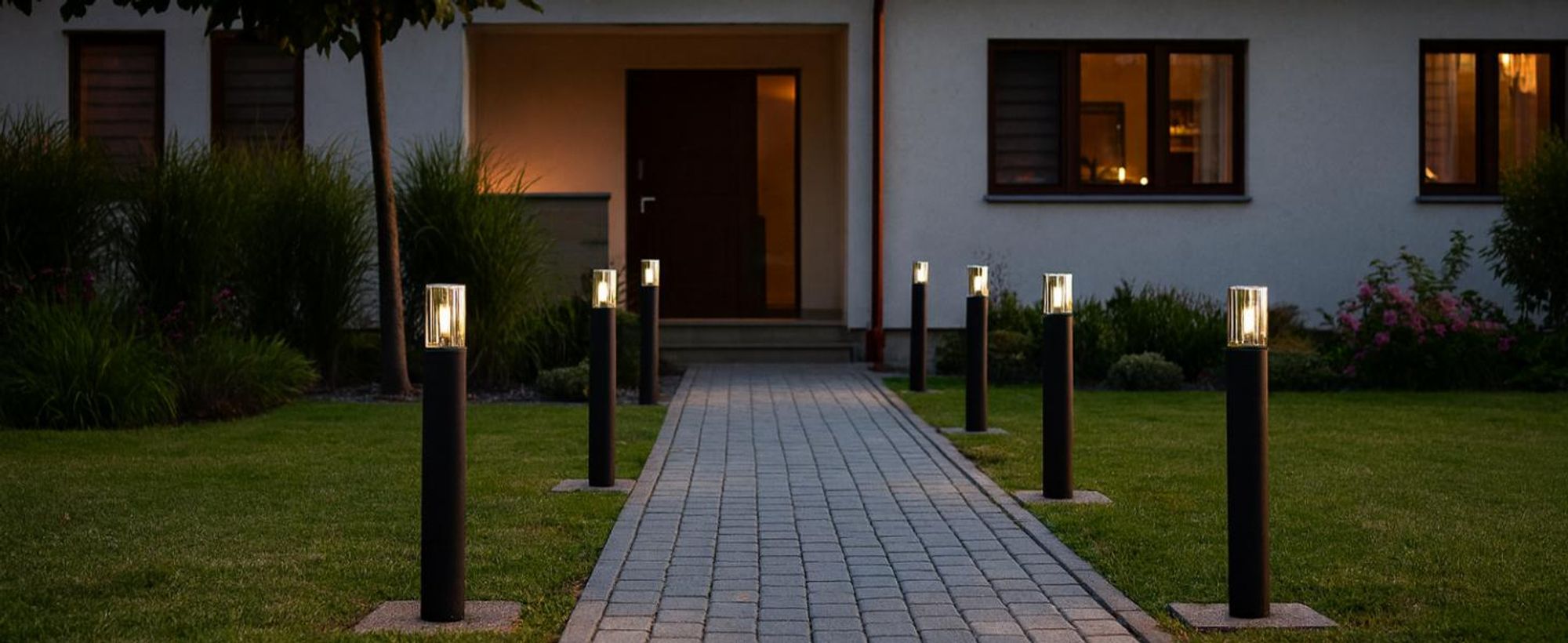 LUMILED Wegeleuchte Außen Pollerleuchte Rauchglas 60cm IP54 Spritzwasserdicht E27 Fassung max 13W Außenstehleuchte Stehlampe Außenleuchte Außenbeleuchtung Gartenleuchte Wegelampe Außenstehleuchte
