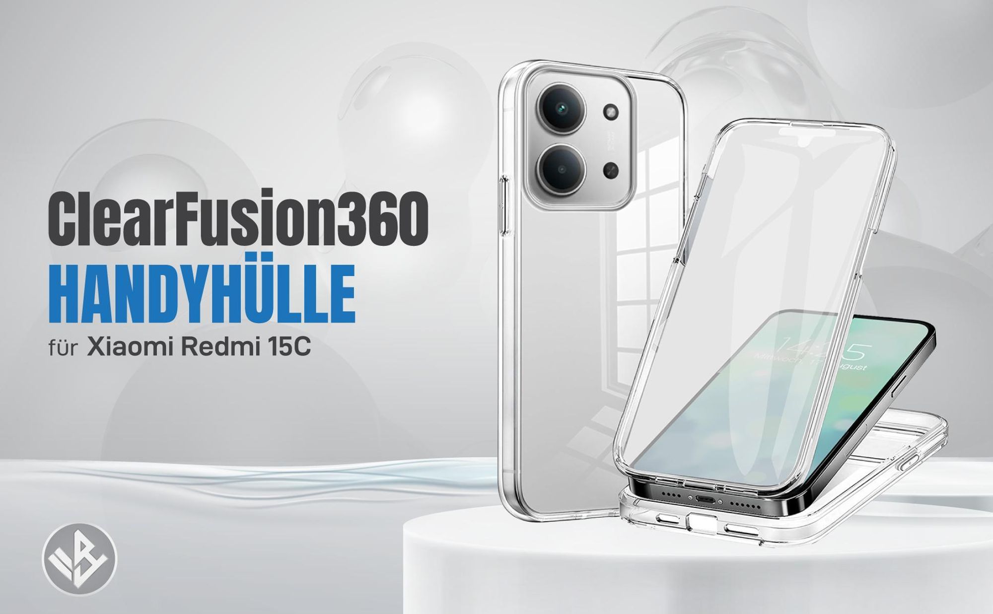 Transparente 360 Grad Hülle für Xiaomi Redmi 15C mit Kameraschutz