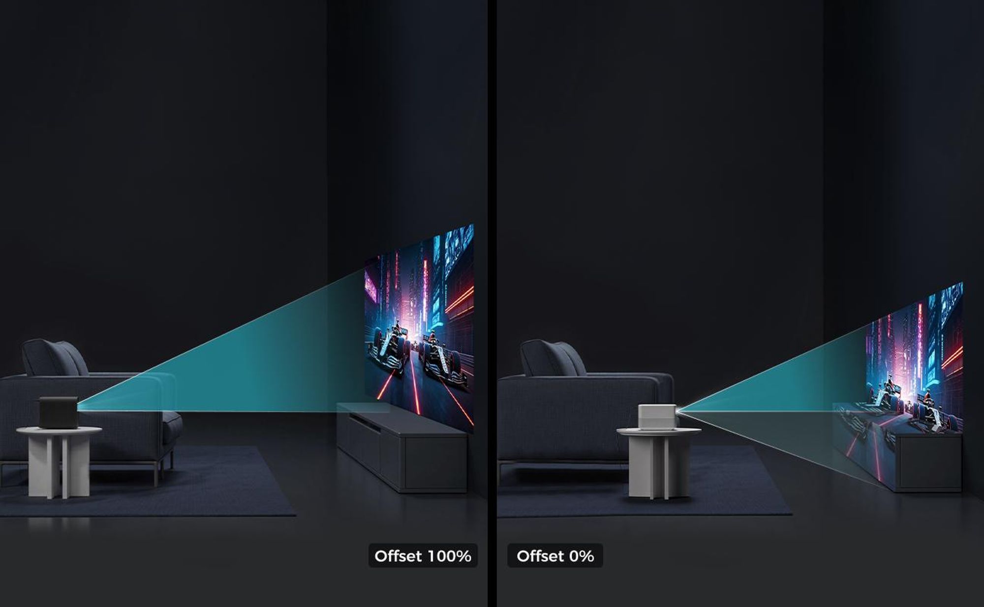 Ultimea Beamer 4k, Poseidon E100 DLP Projektor, 1800 ANSI-Lumen mit Google TV