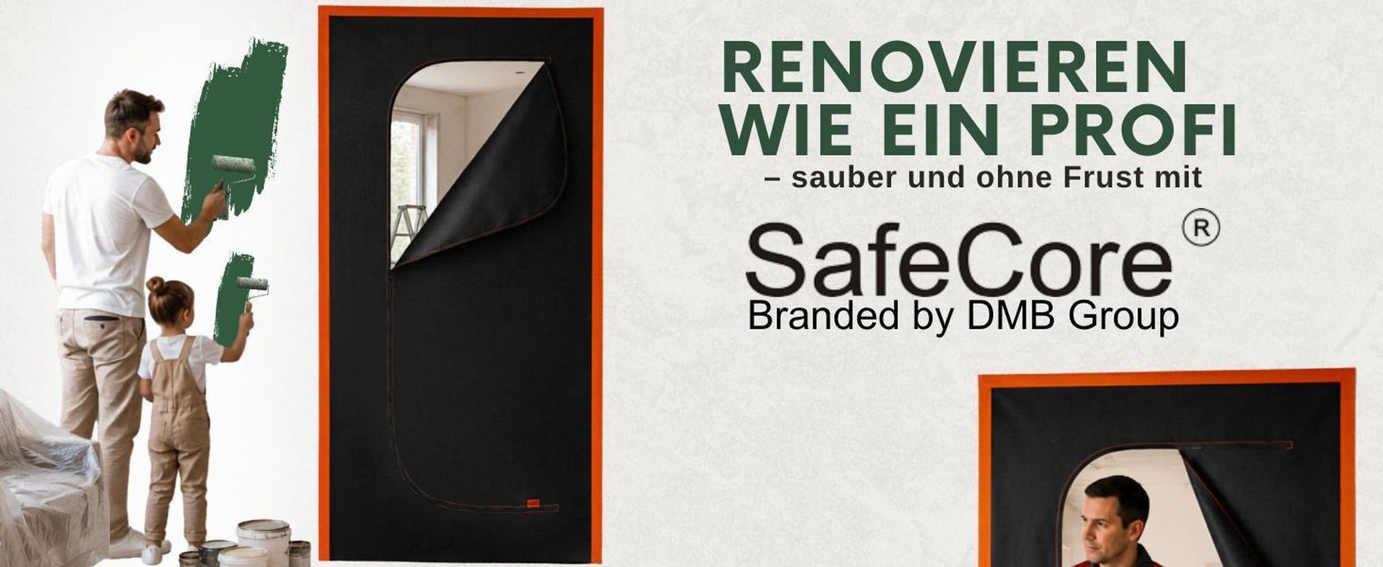 2x Bautür Staubtür Staubvorhang Staubschutztür Schmutzschleuse Staubschutz