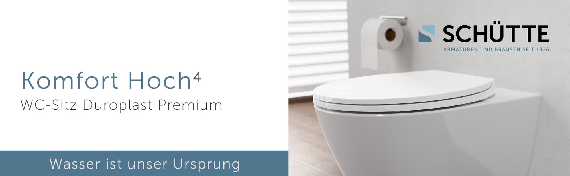SCHÜTTE Duroplast WC-Sitz WHITE, PREMIUM, mit Absenkautomatik und Schnellverschluss