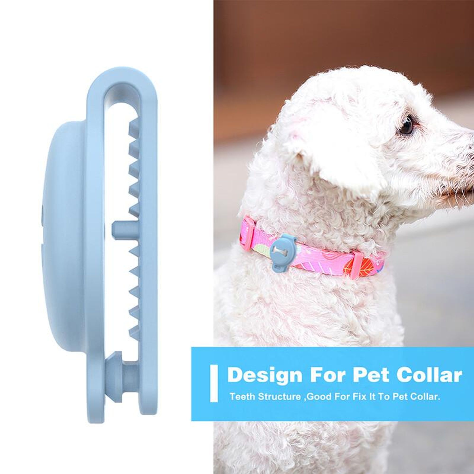 Apple AirTag Silikon Schutzhülle Halsband Hund Katze Anhänger Halter schwarz