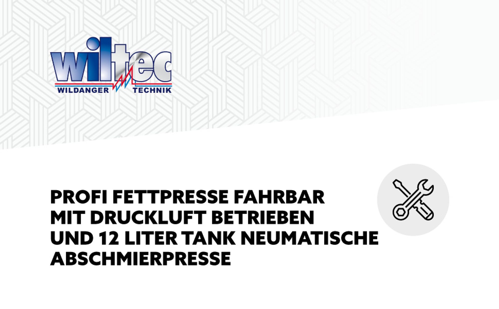 Profi Fettpresse fahrbar mit Druckluft betrieben und 12 Liter Tank pneumatische Abschmierpresse