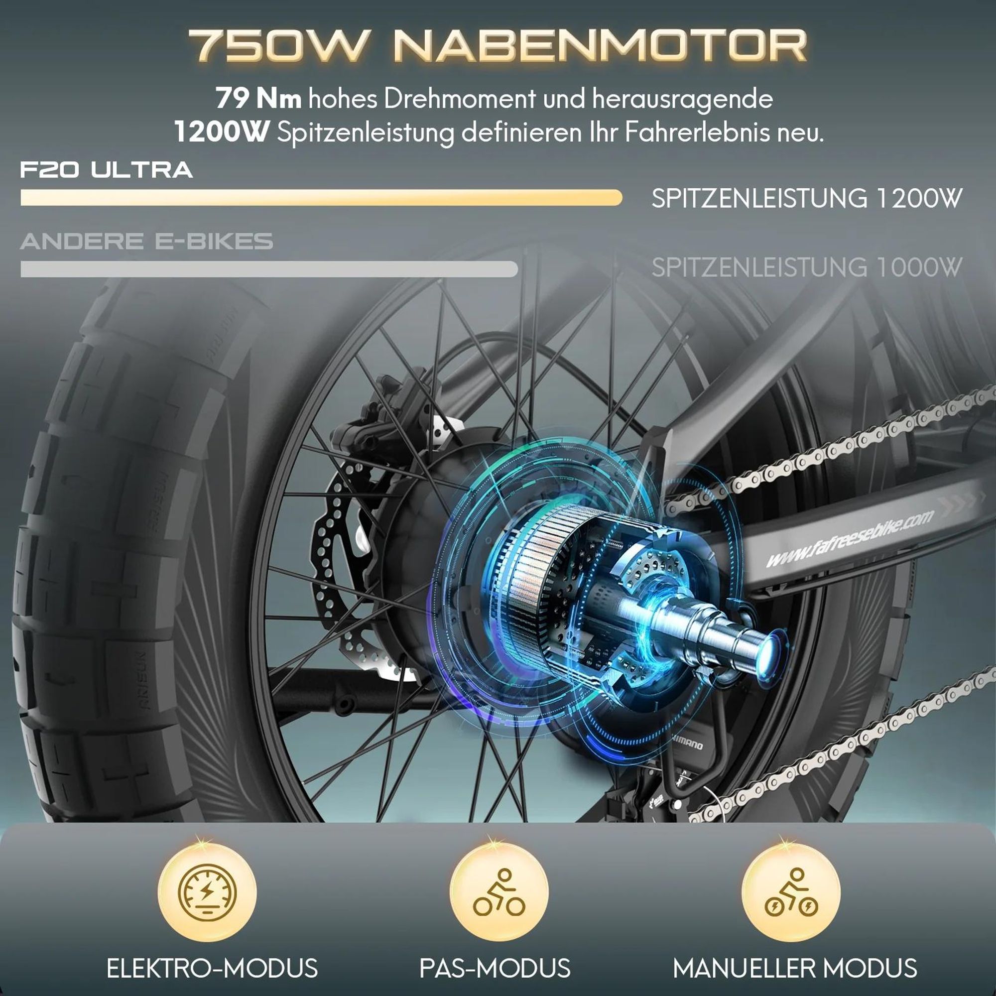 FAFREES F20 Ultra E-Bike (EU Type-Approval L1e-B) - Akku 48V25AH 20-Zoll-Rädern Mechanische Bremsen - Grün