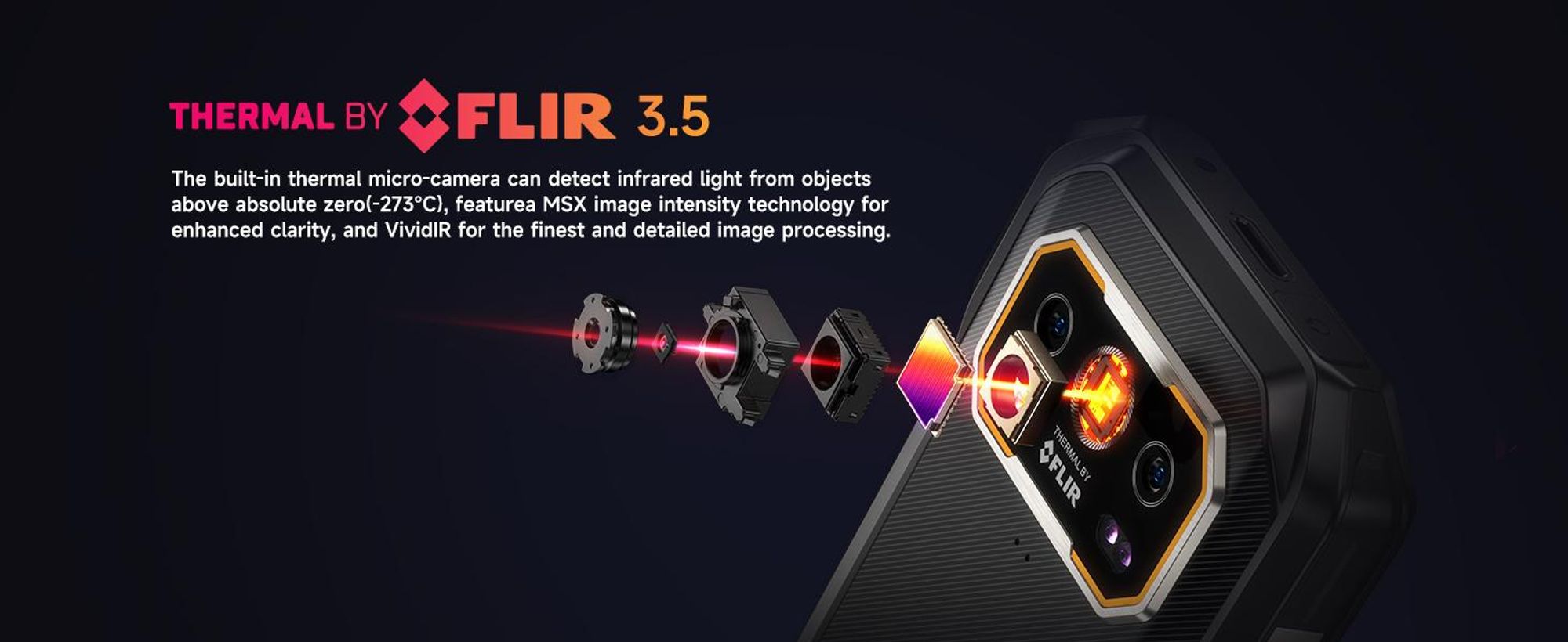 Ulefone Armor 27T Pro+ Outdoor Smartphone 5G Android 15 Handy 24GB+256GB/SD-2TB 10600mAh/33W, 6.78'' FHD+ 120Hz mit Wärmebildkamera, 64MP/GPS/NFC/OTG