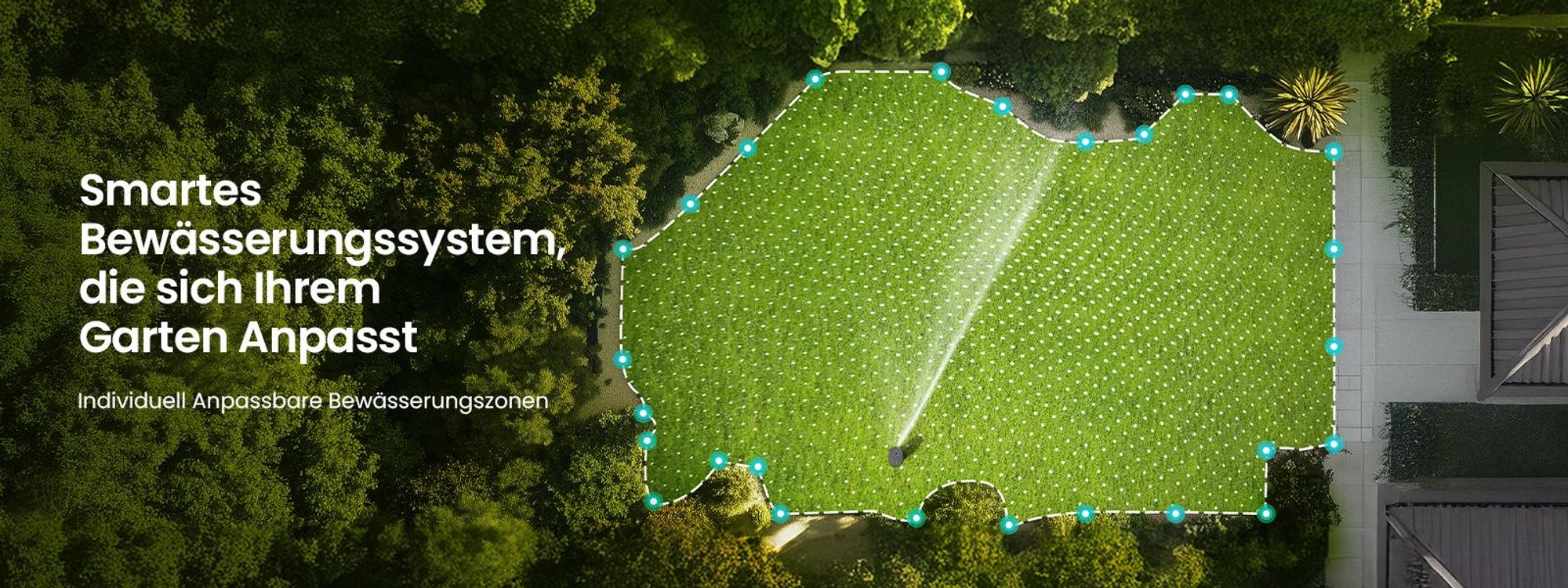 AIPER IrriSense 2 intelligentes Bewässerungssystem, 4-in-1 Multi-Zonen-Bewässerung mit App-Steuerung