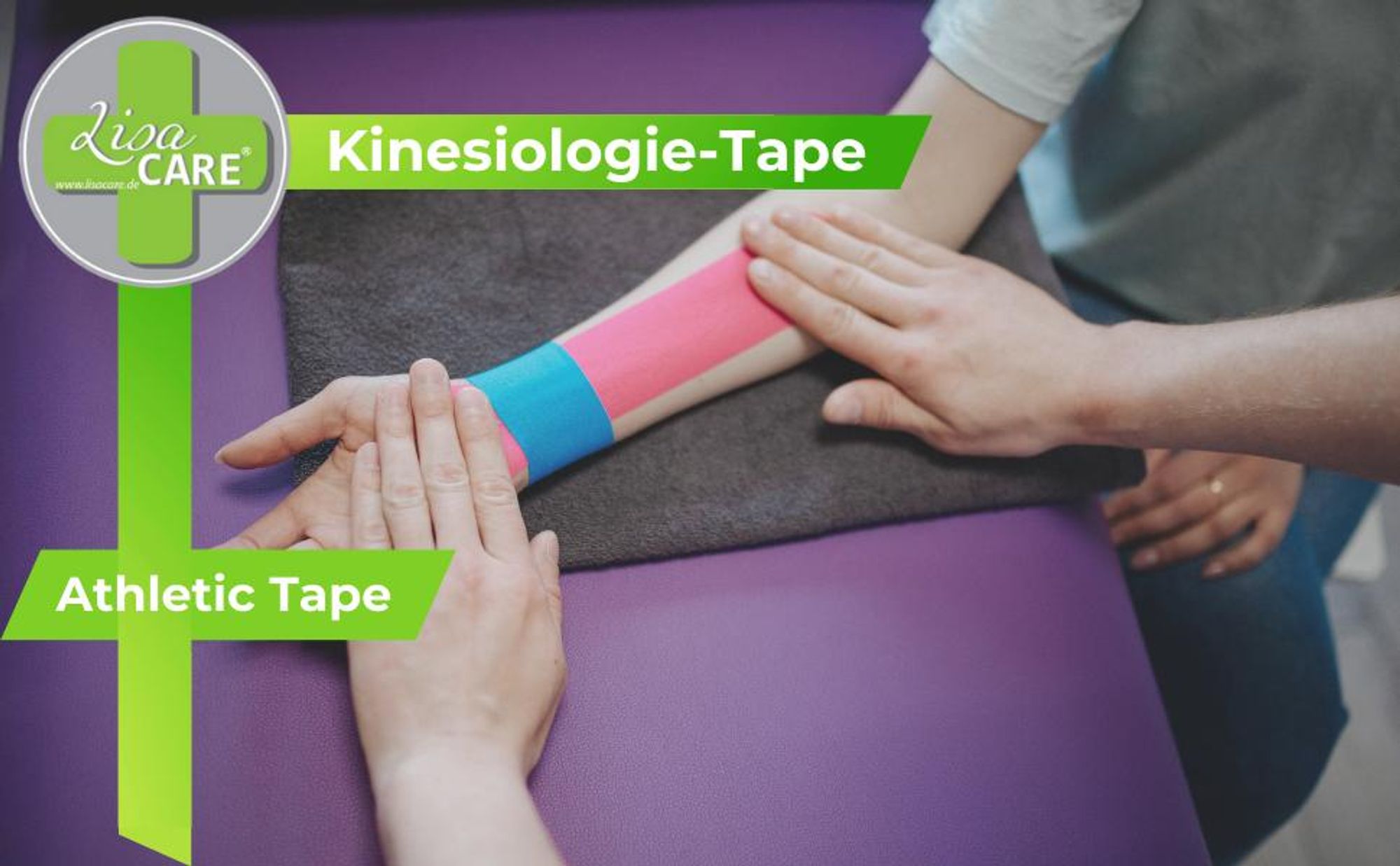 LisaCare Kinesiologie Tape - Schwarz - 5cm x 5m