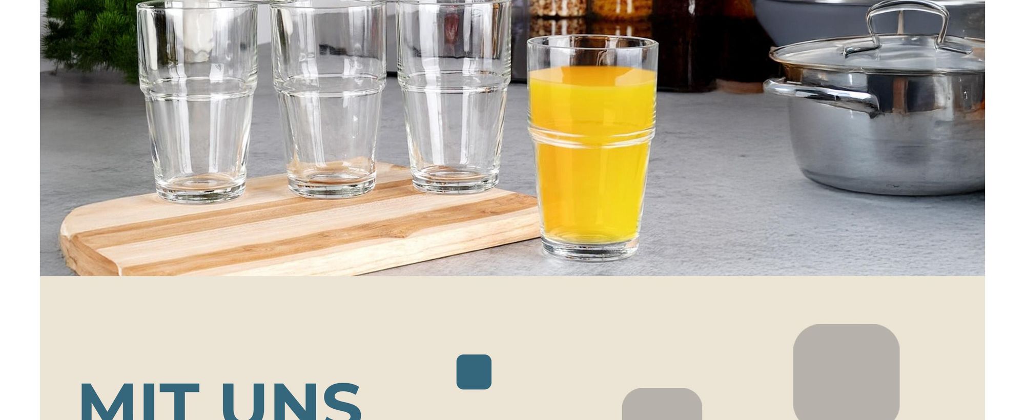 Vilde, Trinkgläser, Set, Glas, Saftglas, Wasserglas, Spülmaschinenfest