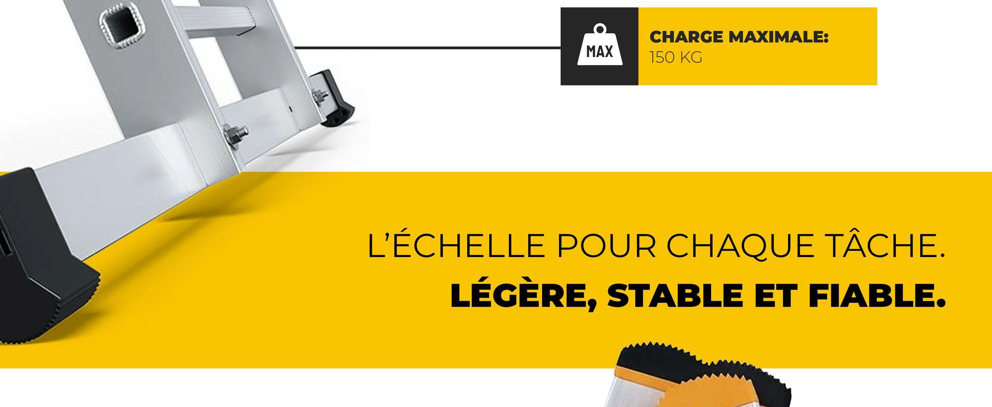 Drabest | Échelle Aluminium 3 Éléments 3x9 - 150 kg - Antidérapante - Multifonctionnelle et Stable