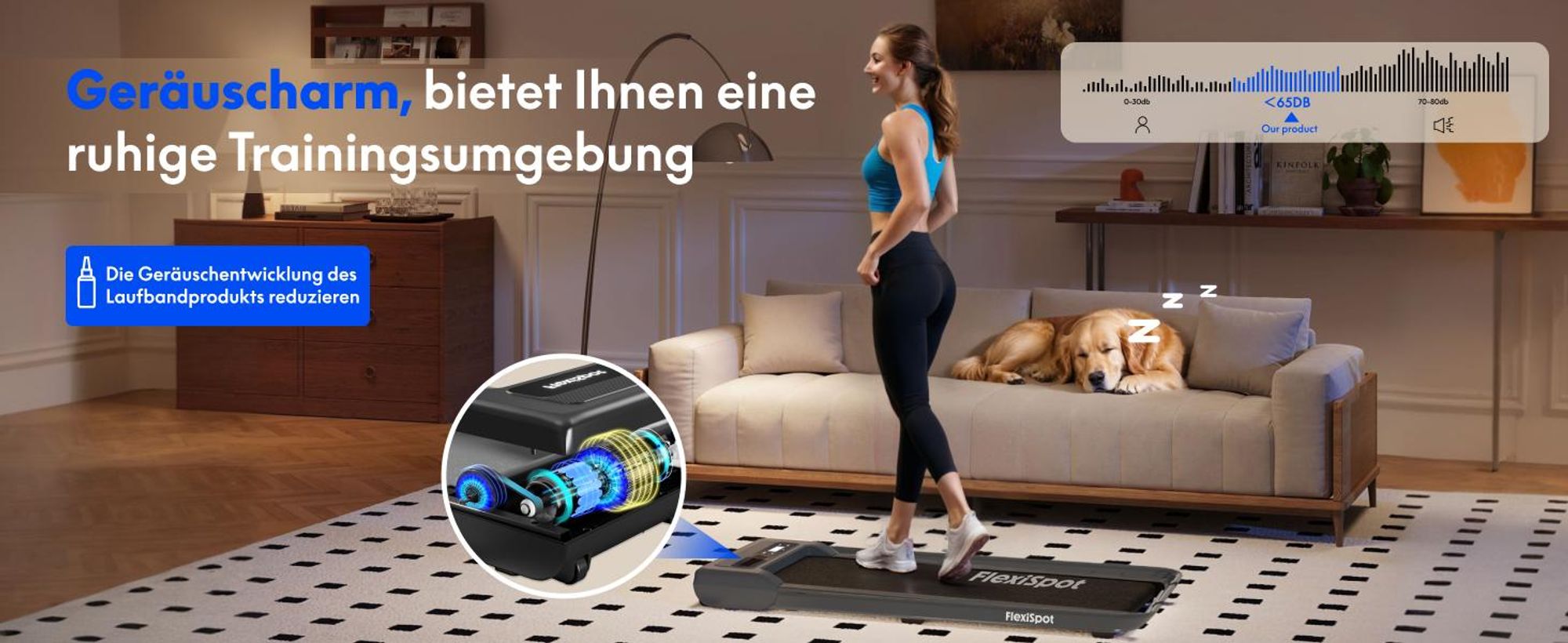 FlexiSpot Laufband, 2 in 1 Walking Pad, bis 120kg belastbar, 1–6km/h, mit Fernbedienung & LED-Display, inkl. Schmieröl, für Zuhause & Büro, Grau