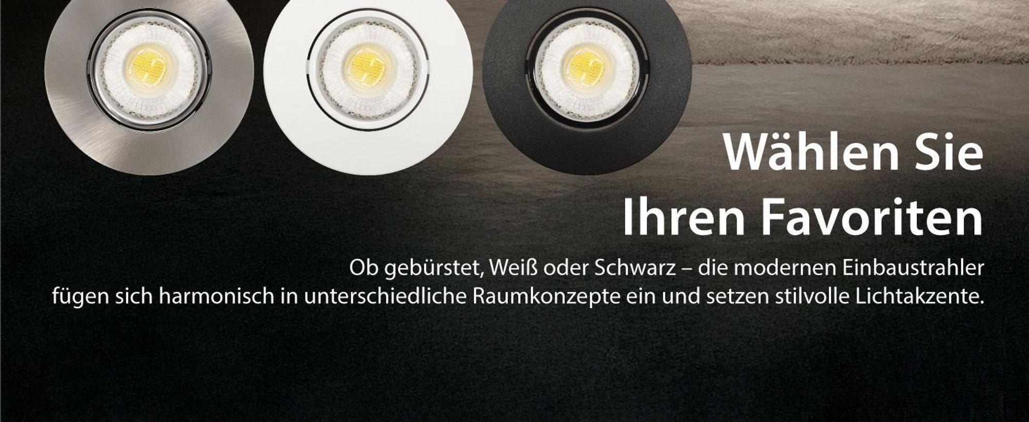 Maxkomfort 3er Set LED Einbaustrahler Schwarz - Schwenkbar & Ultraflach, Neutralweiß 4000K, Deckenspots IP20, Einbauspots Ø90mm - Quasar