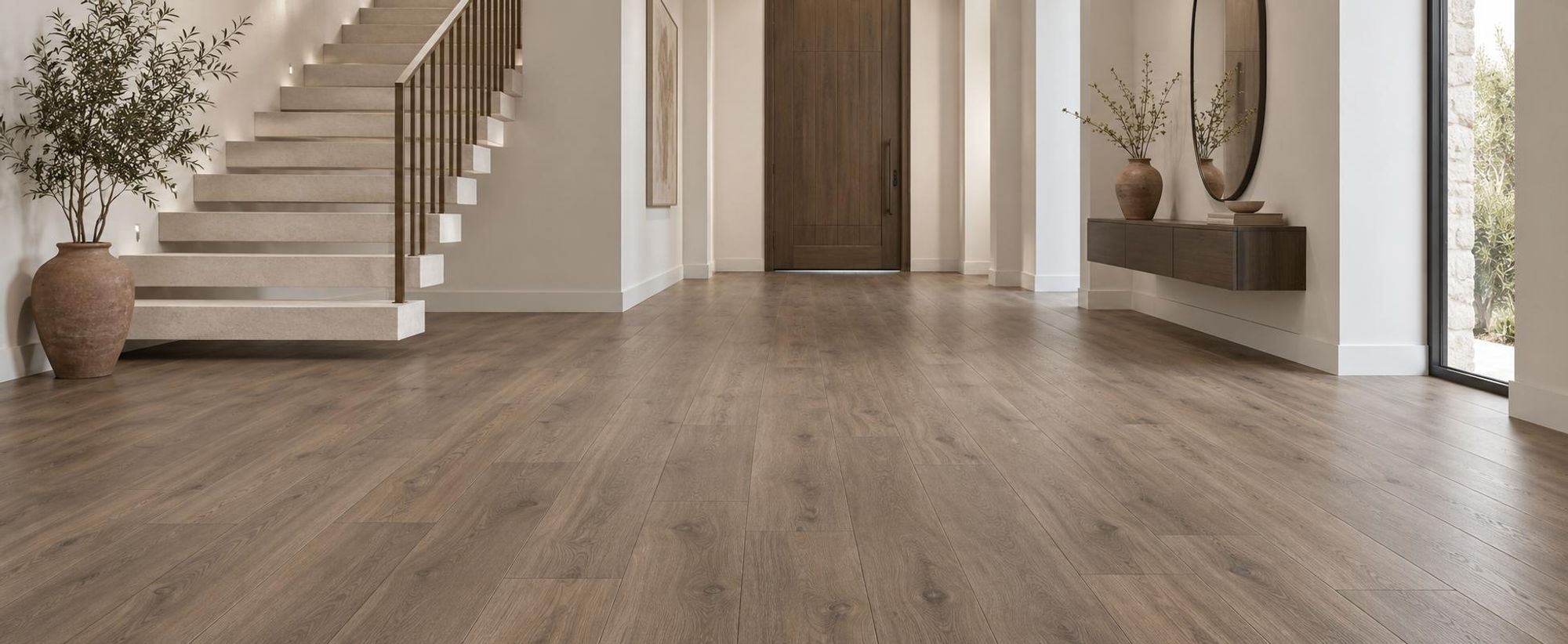 Designboden SPC Vinylboden 5 mm Klick wasserfest mit Trittschalldämmung Brussels Birch Box 2.25 m²