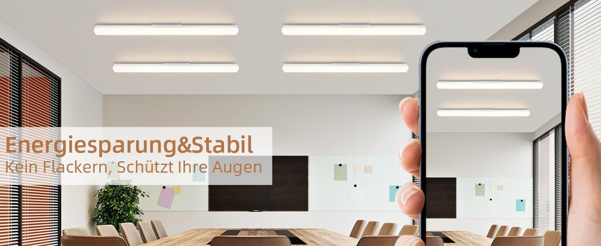 ZMH LED Deckenleuchte Deckenlampe Tageslicht - 90CM Tageslichtlampe Weiß Küchenlampe 4000K LED 36W für Küche Wohnzimmer Schlafzimmer Esszimmer Balkon