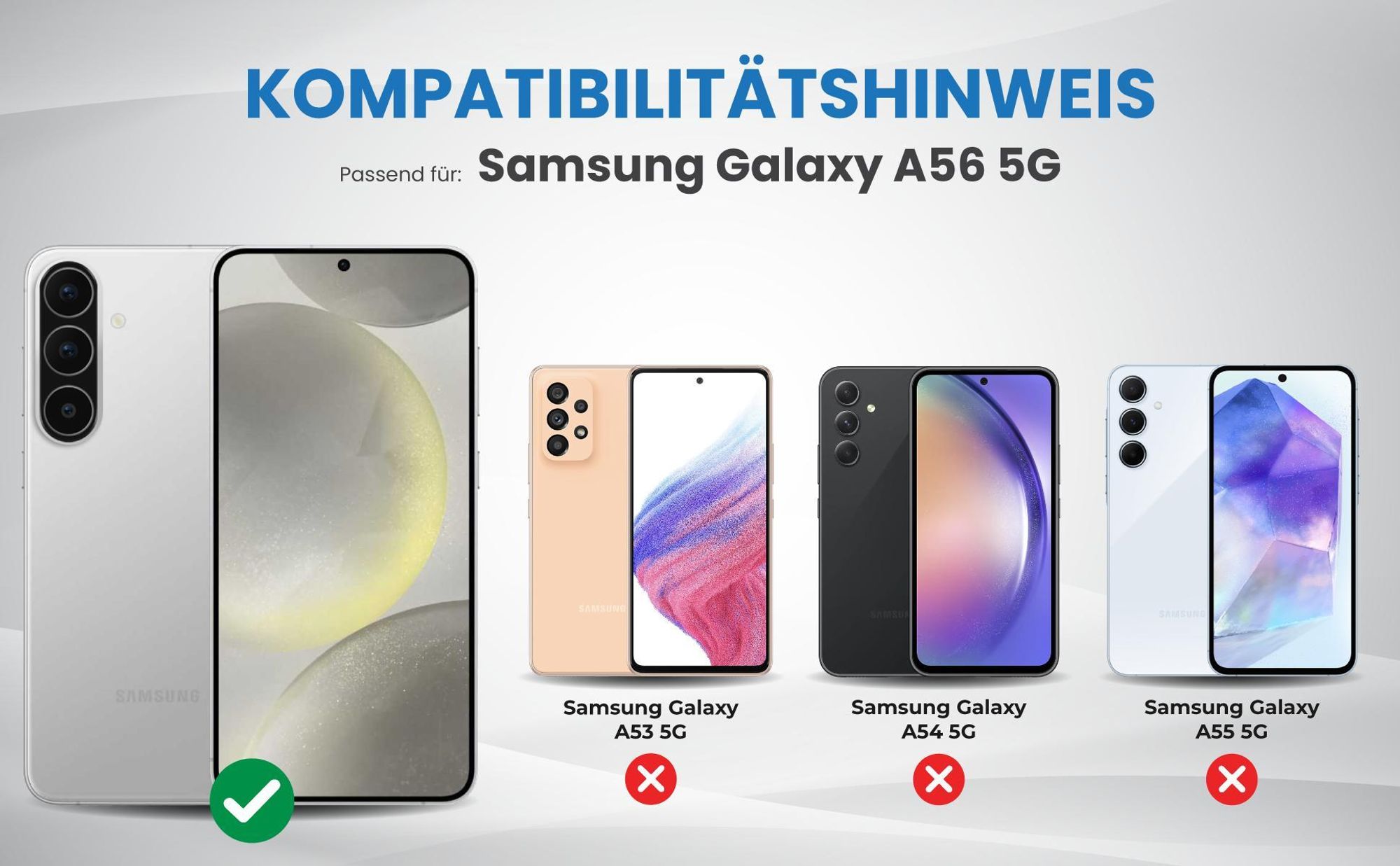 Kompatibilitätshinweise Hülle für Samsung Galaxy A56 5G
