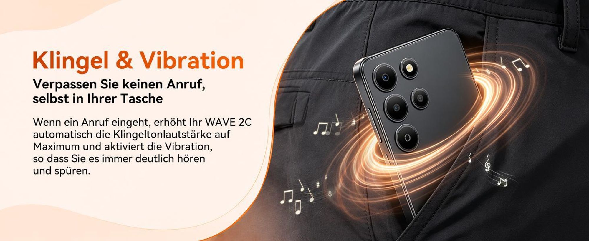2026 Oscal Wave 2C 5" ultraleicht Handy Ohne Vertrag incl 18W charge, Android 16, 12+32GB, Face ID, Dual SIM, 1080P, Free TPU Protective Case