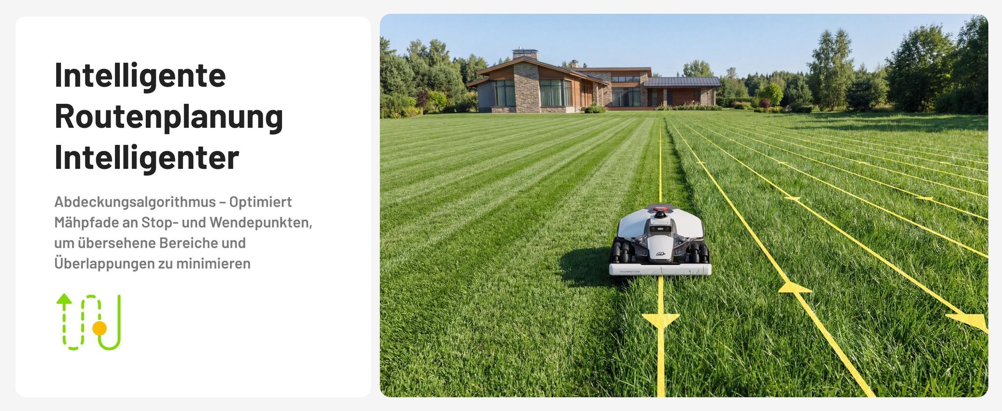 Mähroboter Mammotion LUBA Mini 2 AWD 1500, ohne Kabel, bis zu 1500m², Randmähen, DropMow, Allradantrieb, 80% Steigung, Auto-Kartierung, 4G Moudel, APP