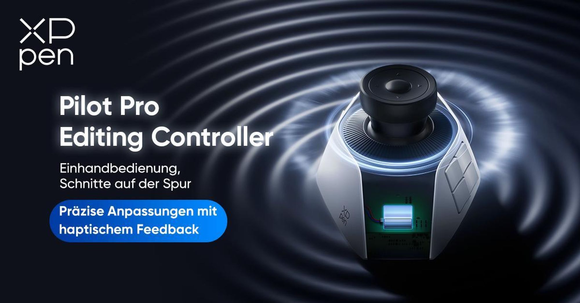 XPPen Pilot Pro Bluetooth Kreativ-Konsole für Videobearbeitung & Grafikdesign, kompatibel mit Adobe & DaVinci Resolve