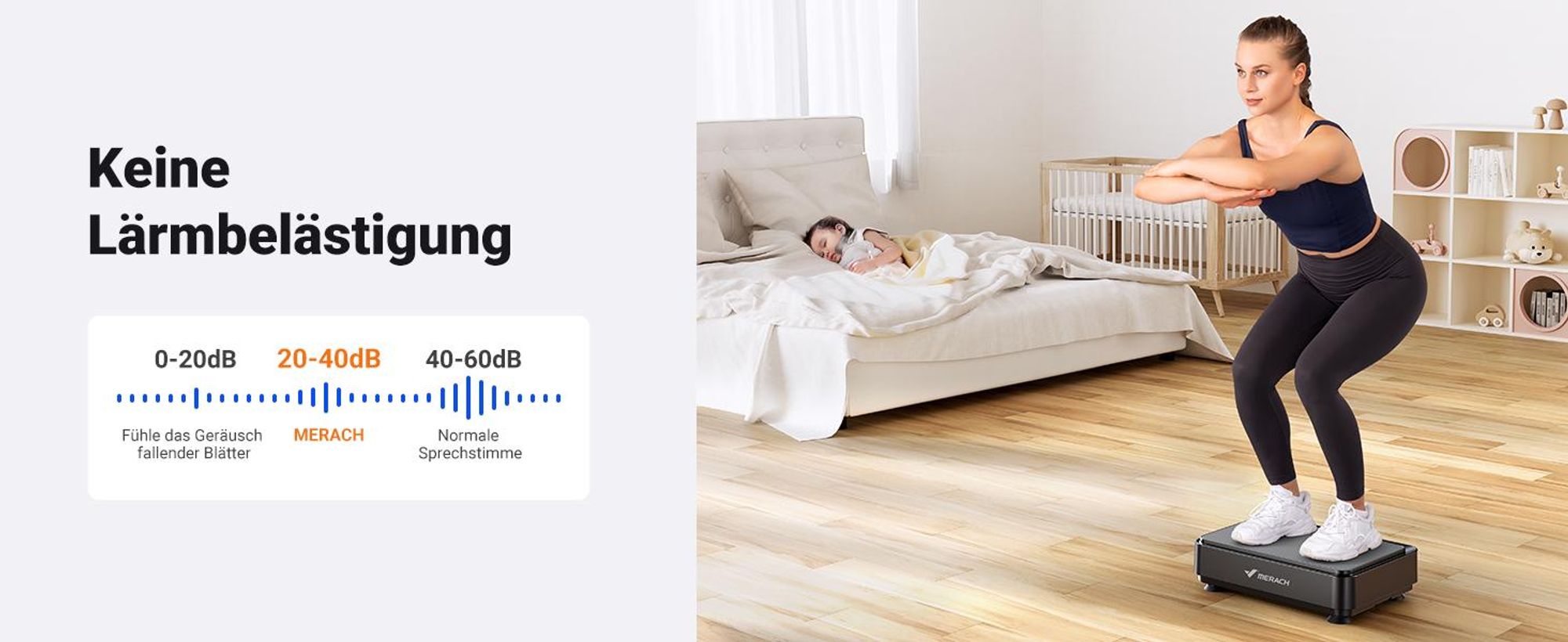 Mini Vibrationsplatte – 9 Programme, 1–99 Intensitätsstufen, 150W leiser Motor, Fitnessgerät für Zuhause, zum Abnehmen & Bodyforming