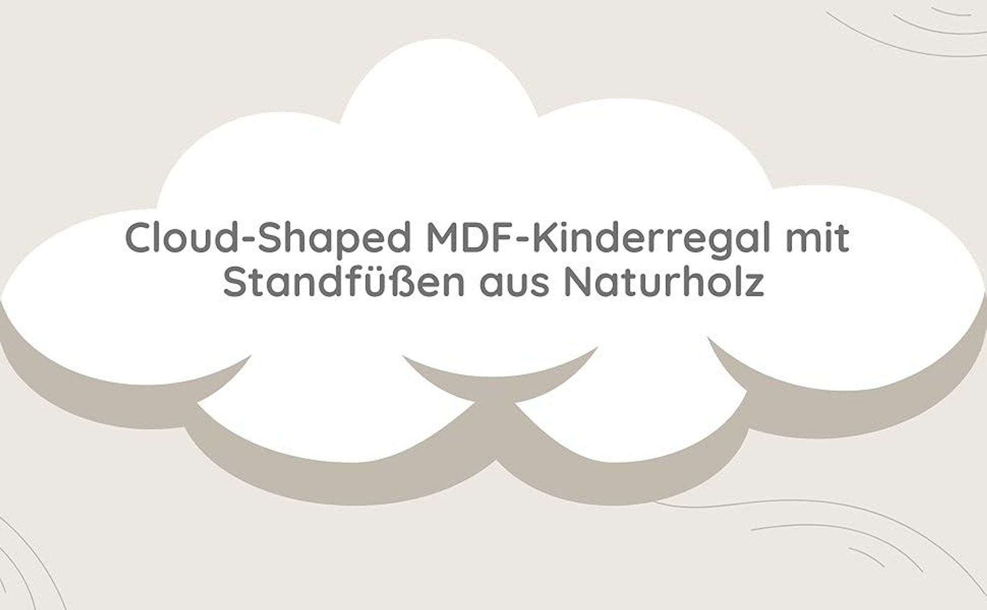Kinderbücherregal, 3-stöckiges Kinderregal, aus MDF-Holz, 58x18x100cm - Grau