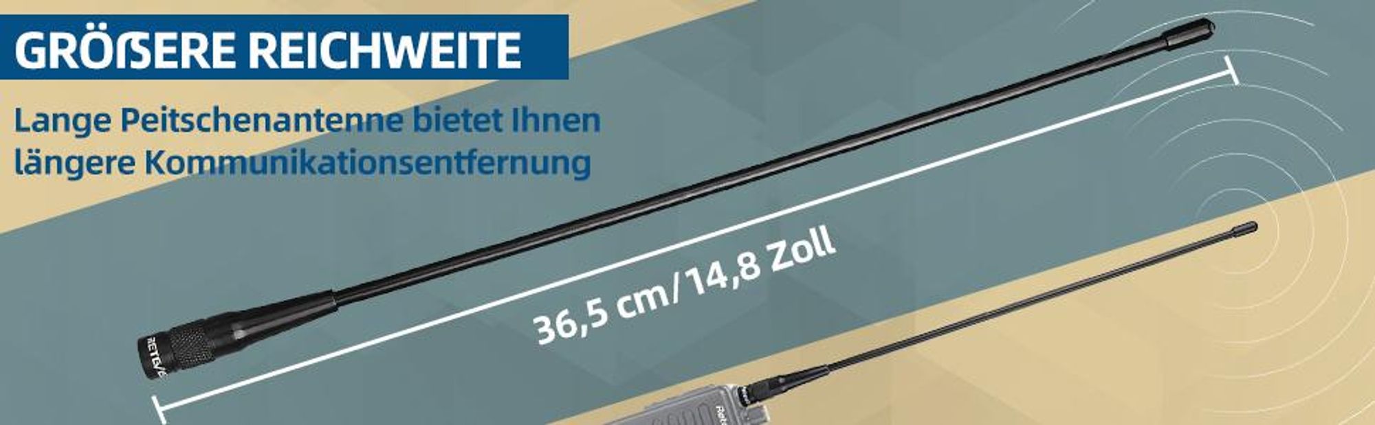 Retevis RHD771 Funkgerät Antenne SMA-M Dual Band UHF/VHF Kompatibel mit Walkie Talkie Retevis RT1 RT3S RT81 RT85 Baofeng UV-3R TYT MD-380(1 STK.)
