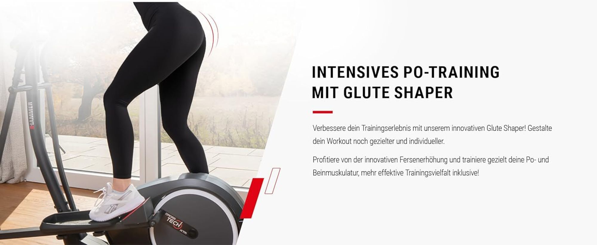 HAMMER Crosstrainer Crosstech XTR BT, 21 Programme, Kinomap, Zwift