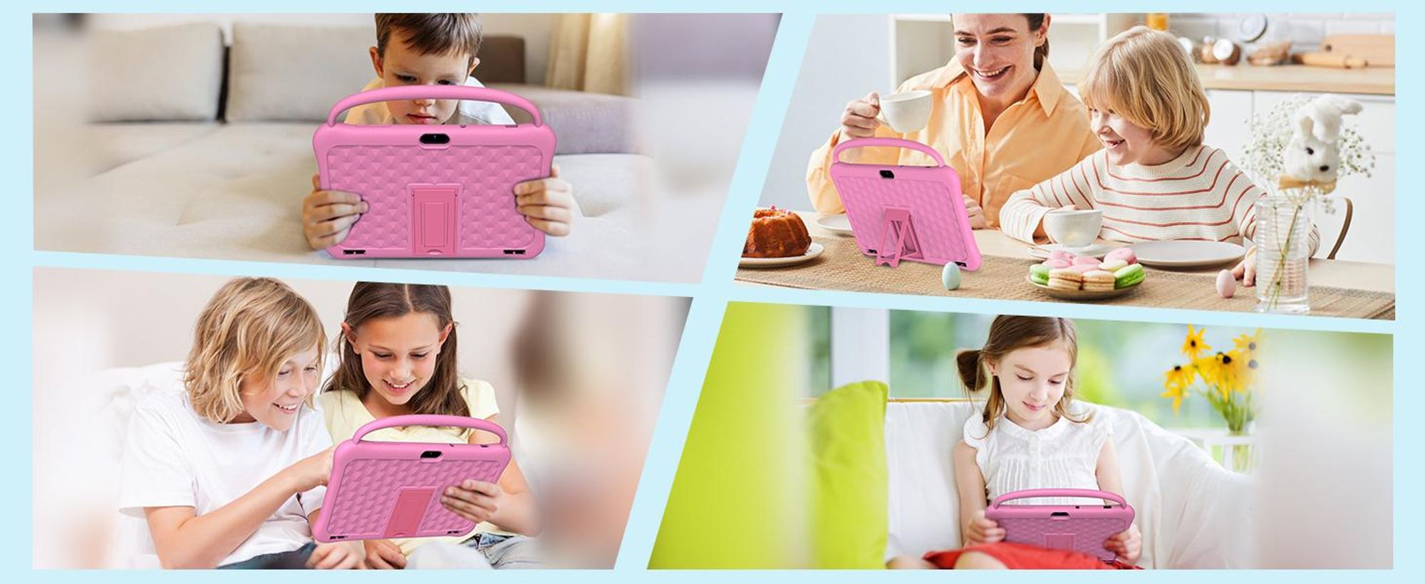 PRITOM Android 13 Tablet für Kinder, 10 Zoll Octa-Core, 64 GB RAM, 1 TB TF-Karte erweiterbar, Kindersicherung, Dual-Kamera, WLAN