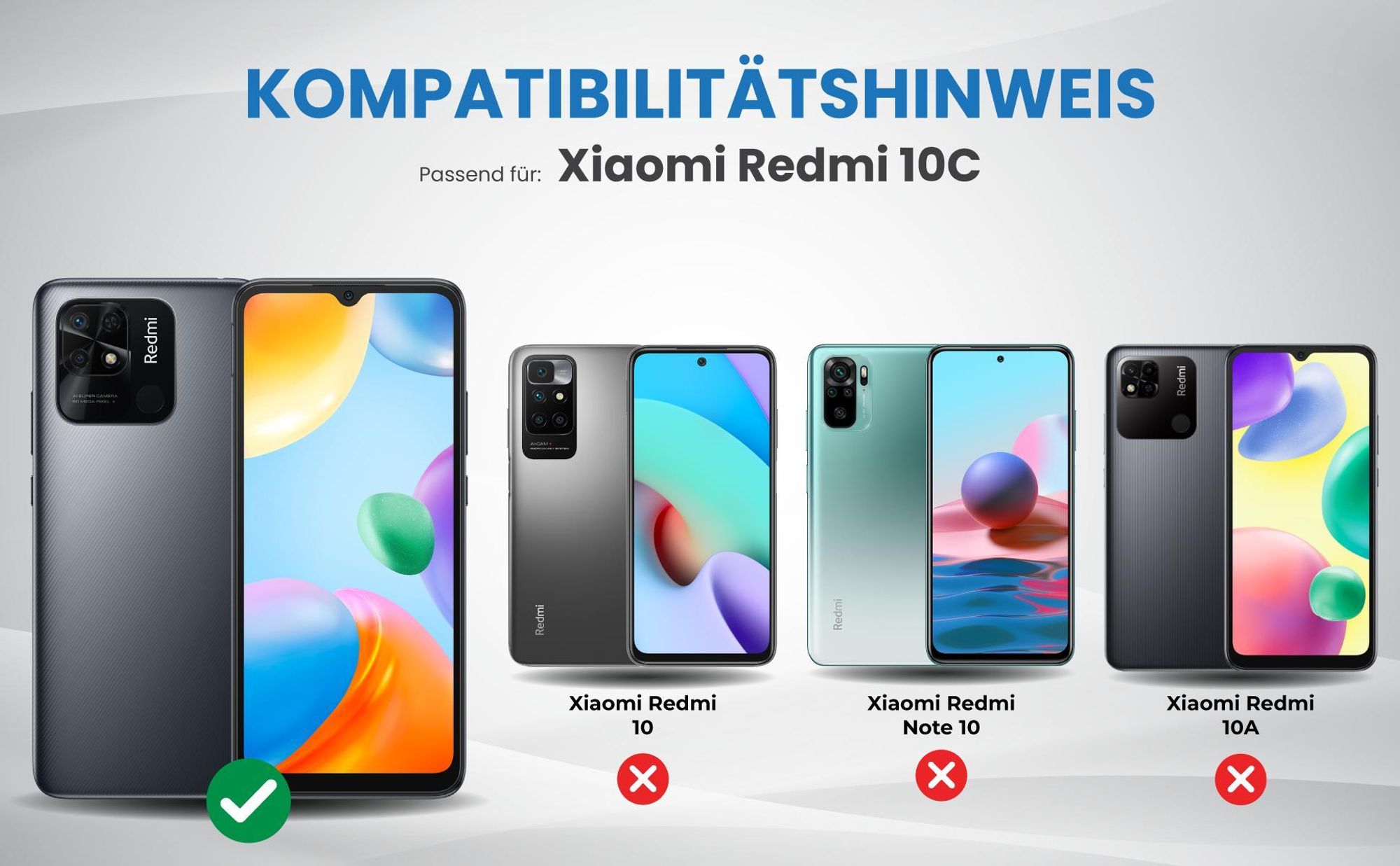 Kompatibilitätshinweise Hülle für Xiaomi Redmi 10C