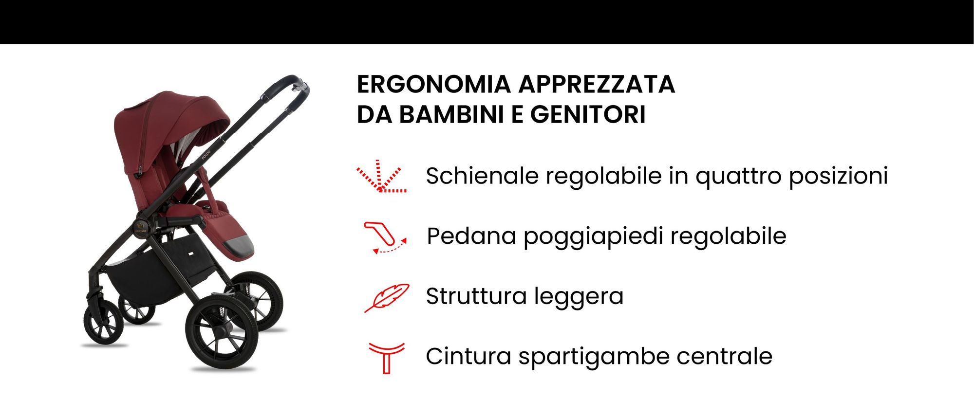 BabyLux® Passeggino 4in1 Set BOLDO, Pieghevole e Leggero, Set di Passeggini Combinati incl. Navicella, Passeggino da Viaggio, Seggiolino, Base Auto