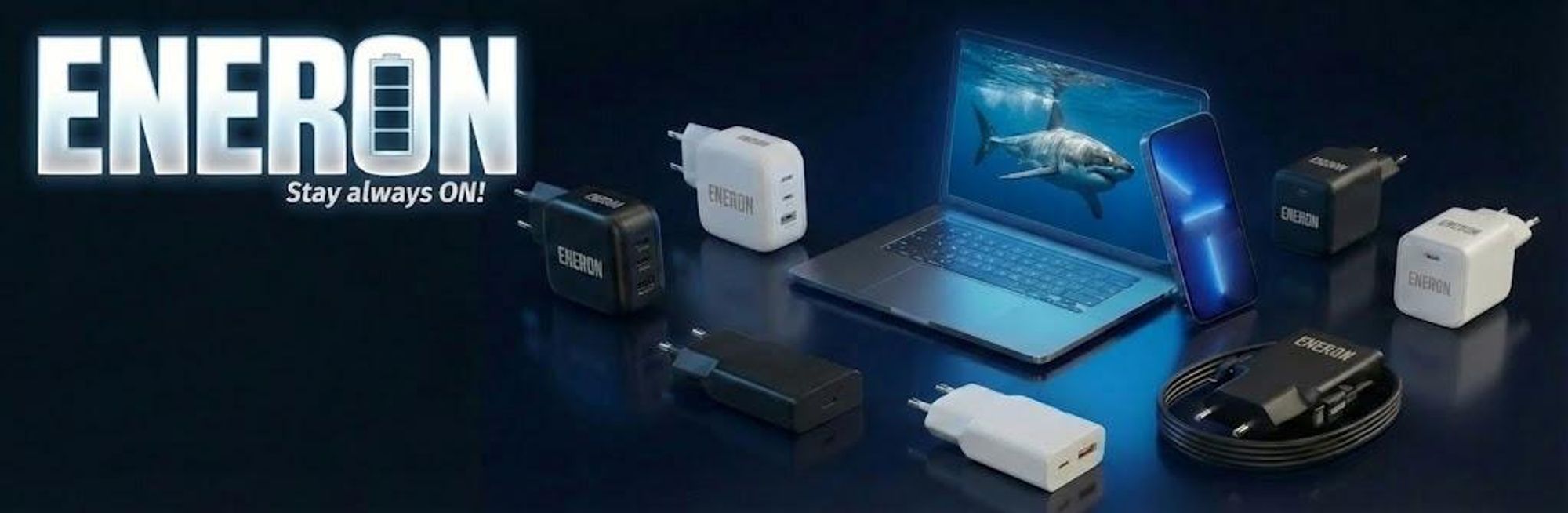 100W GaN Ladegerät: 3x USB-C PD +USB-A QC, Schnellladegerät, inkl. USB-C-Kabel, kompatibel mit Laptop & Smartphone
