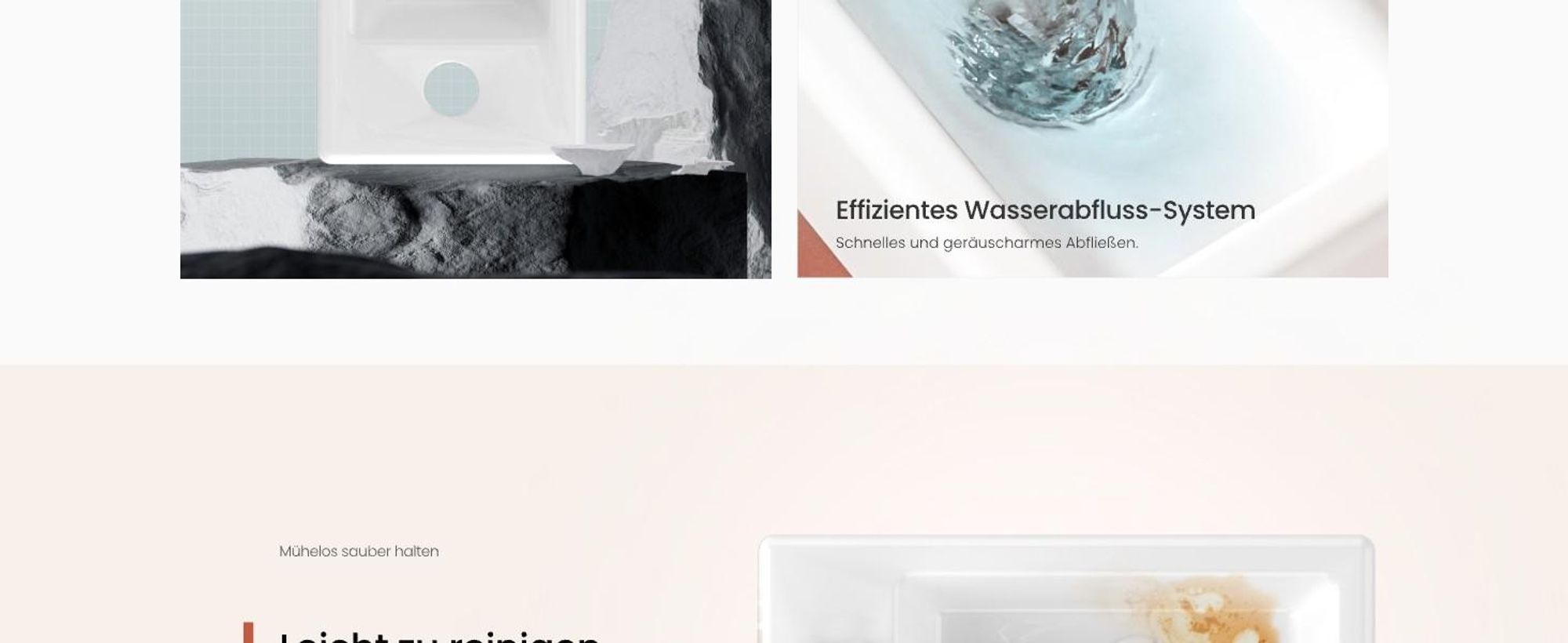 EMKE Wandwaschbecken Keramik 36.5×18×9 cm – Quadratisch glänzend weiß mit Hahnloch für Kurzarmaturen