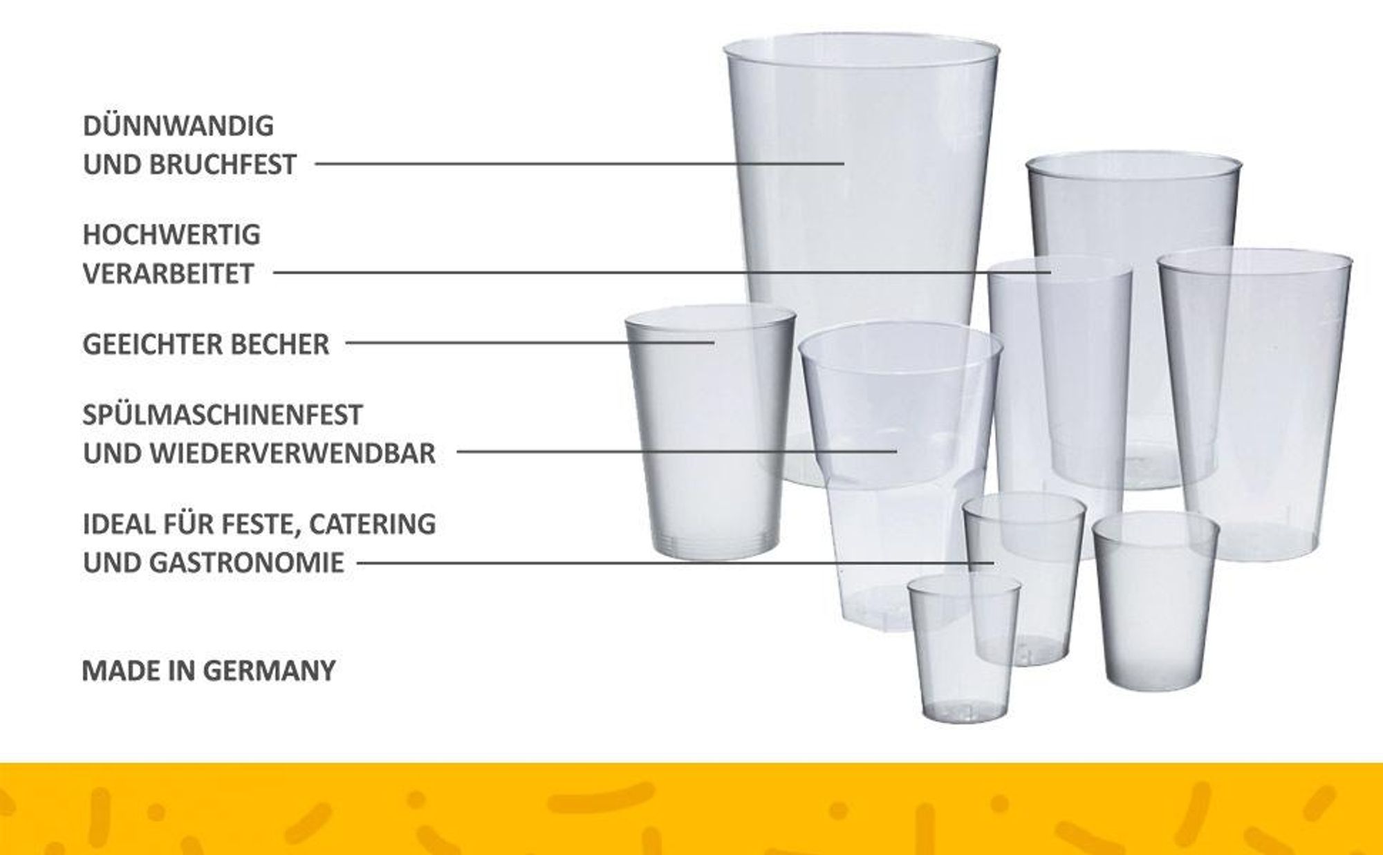 450 Cocktail Becher aus Plastik, 300 ml, Wiederverwendbare Cocktailgläser, Transparent