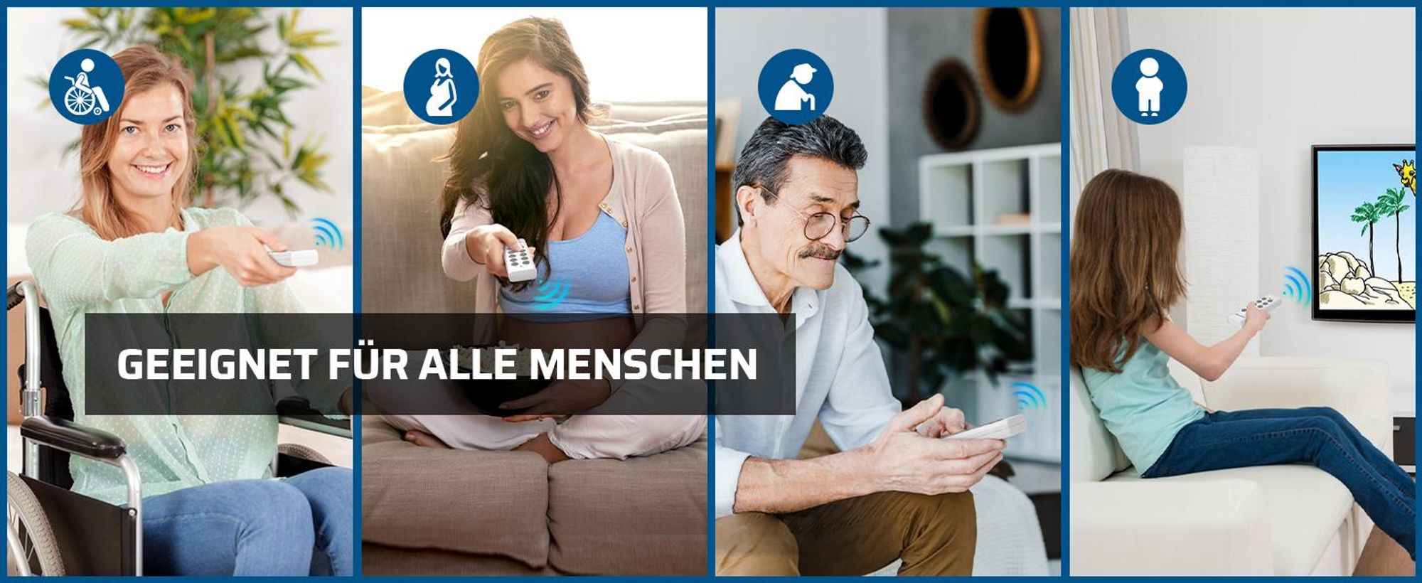 DEWENWILS 5er Set Funksteckdose mit Fernbedienung, 30M Reichweit, Innen, Weiß