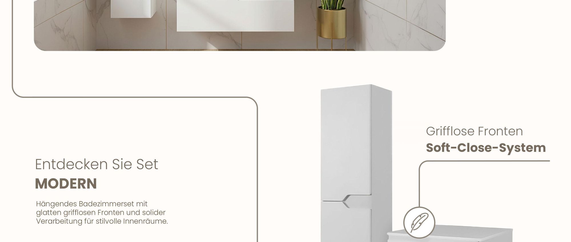 RODAN, Badmöbel, Badschrank, Badezimmermöbel, Badezimmer, MODERN, Waschbeckenunterschrank