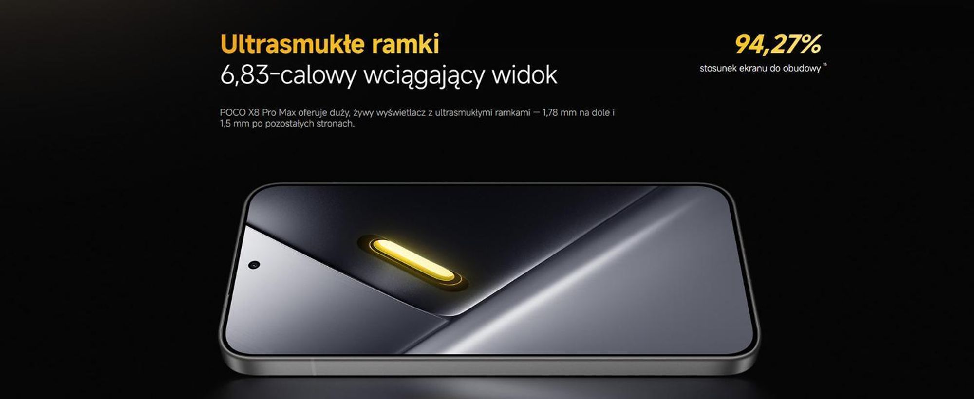 Smartfon POCO X8 PRO MAX 12/256 GB Czarny