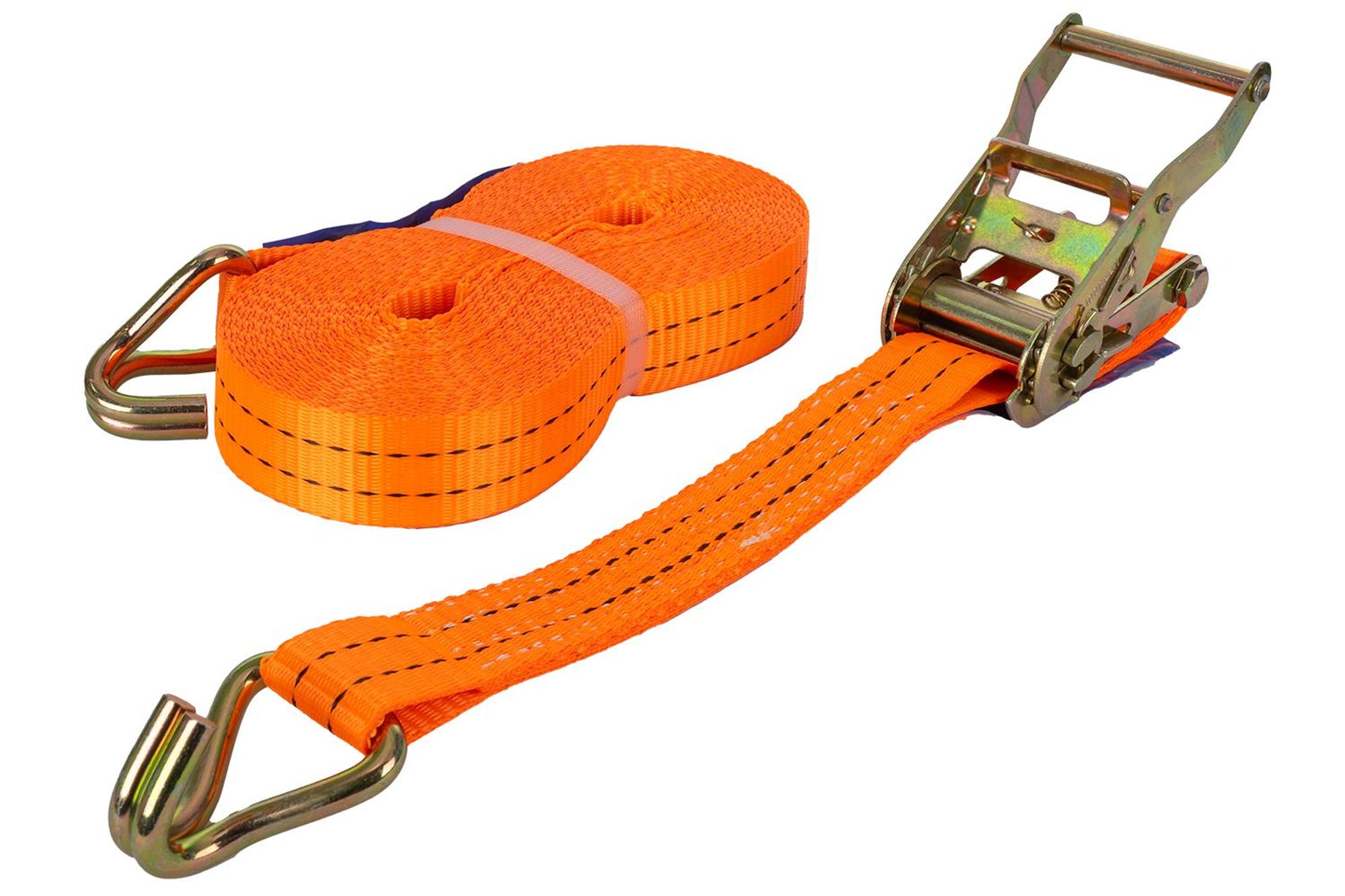 UNITRAILER Spanngurt mit Ratsche 12m 35mm 2t Orange Zurrgurt für Anhänger zweiteilig