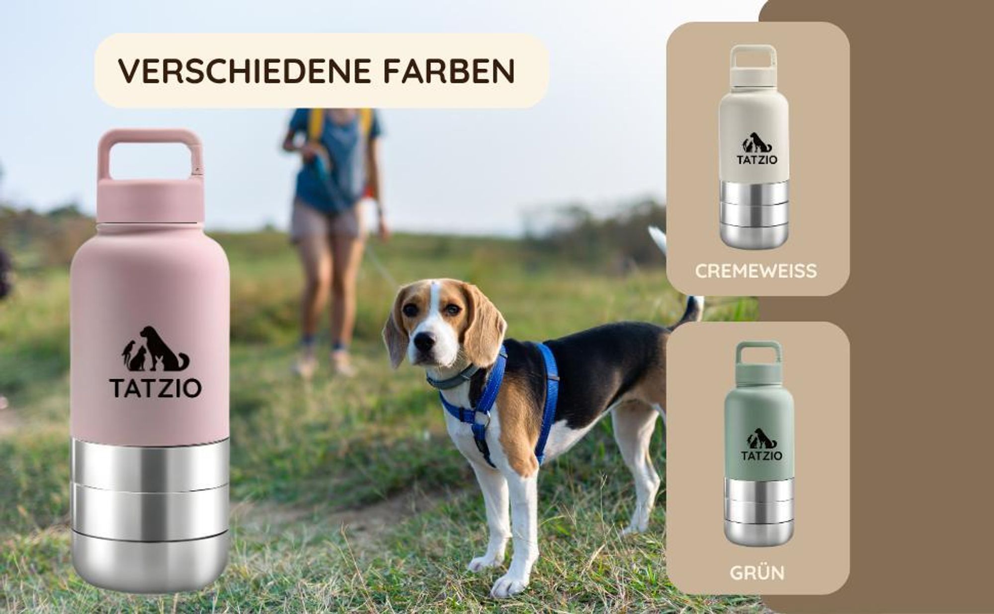 TATZIO Reiseflasche verschiedene Farben