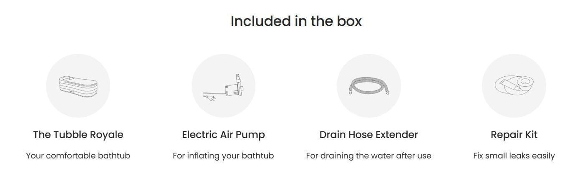 Tubble® Royale Aufblasbare Badewanne Emerald Green 255L – Faltbare Badewanne für Erwachsene bis 188cm, Aufbau in 1min, Indoor & Outdoor